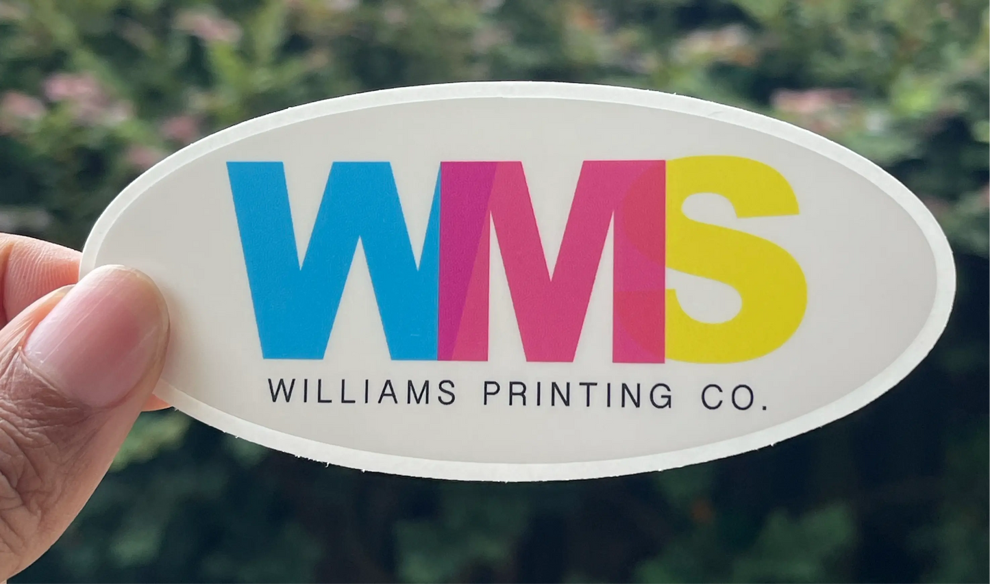 OVAL STICKERS Williams Printing